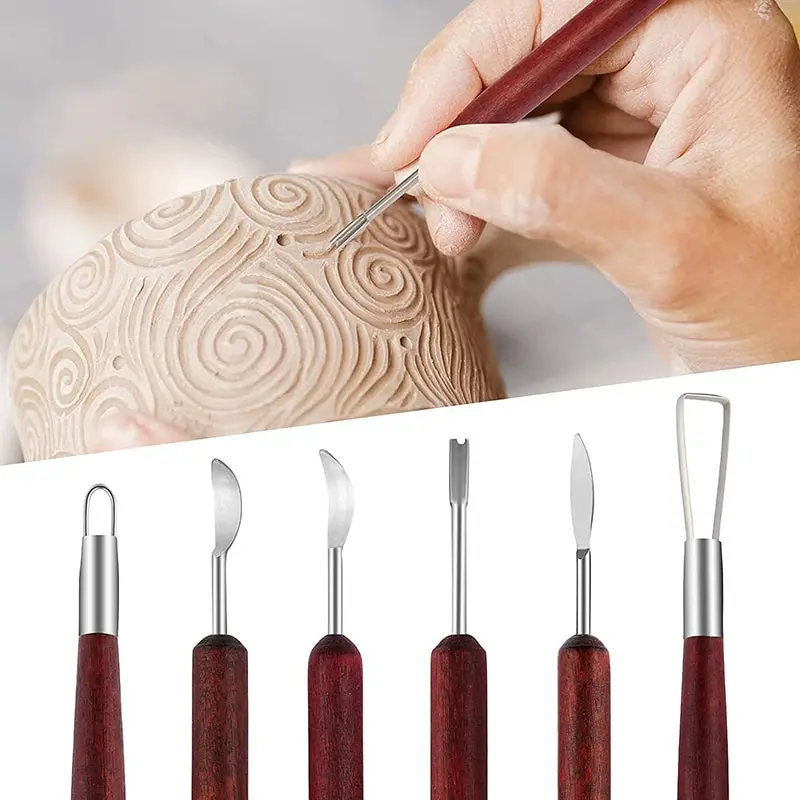 Artist's 6-Piece Wooden Potter - Wood Chisel Set review and price