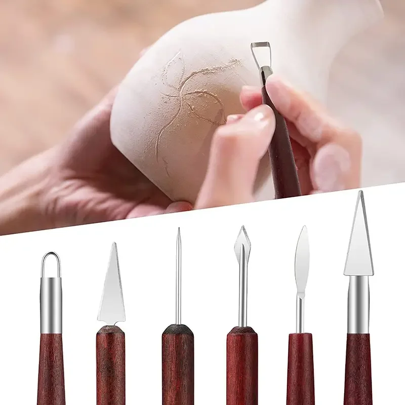 Artist's 6-Piece Wooden Potter - Wood Chisel Set review and price