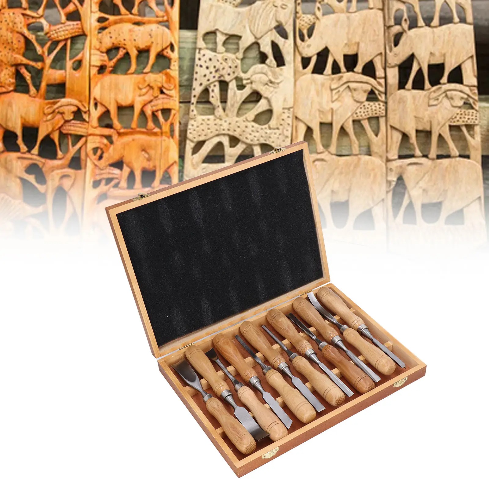 12Pcs/Set Wood Carving Tools,C - Wood Chisel Set review and price