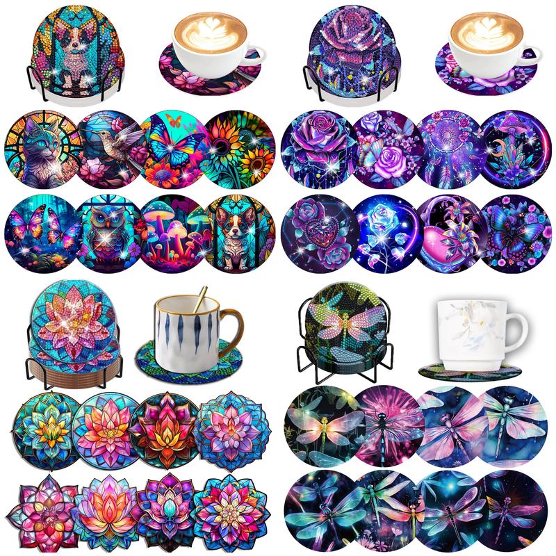 8pcs/Set DIY Diamond Painting  - Woodworking Resin review and price
