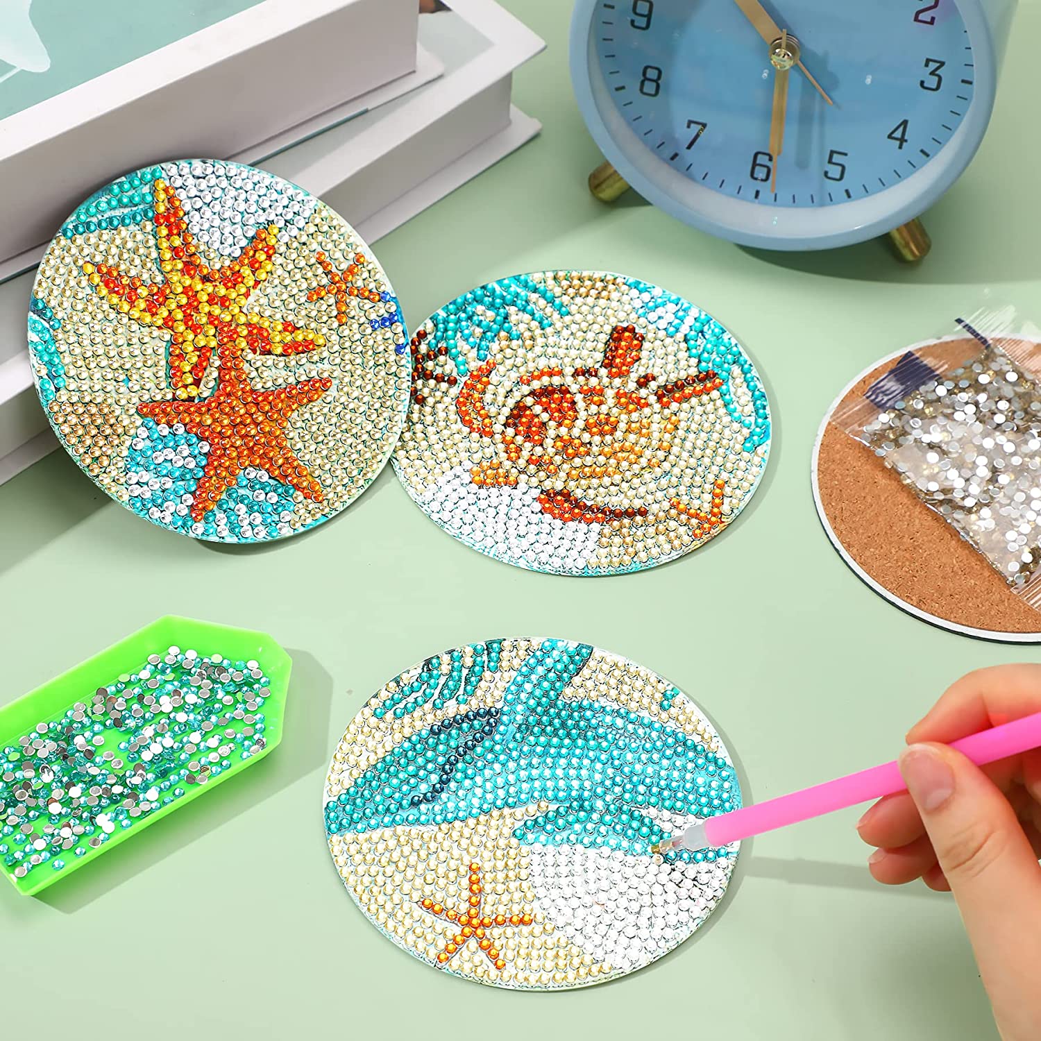 8pcs/Set DIY Diamond Painting  - Woodworking Resin review and price
