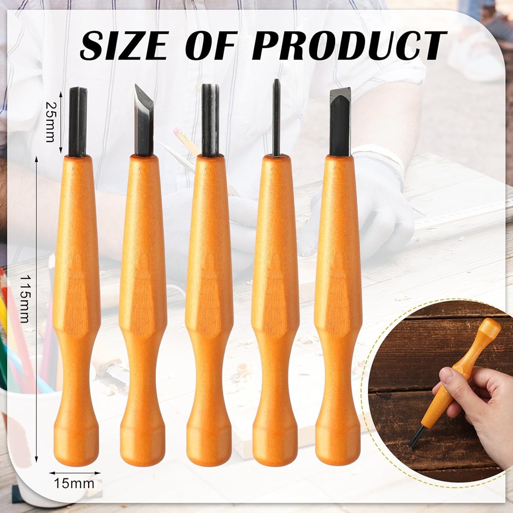 5 Pcs Linocut Carving Tools Se - Wood Chisel Set review and price