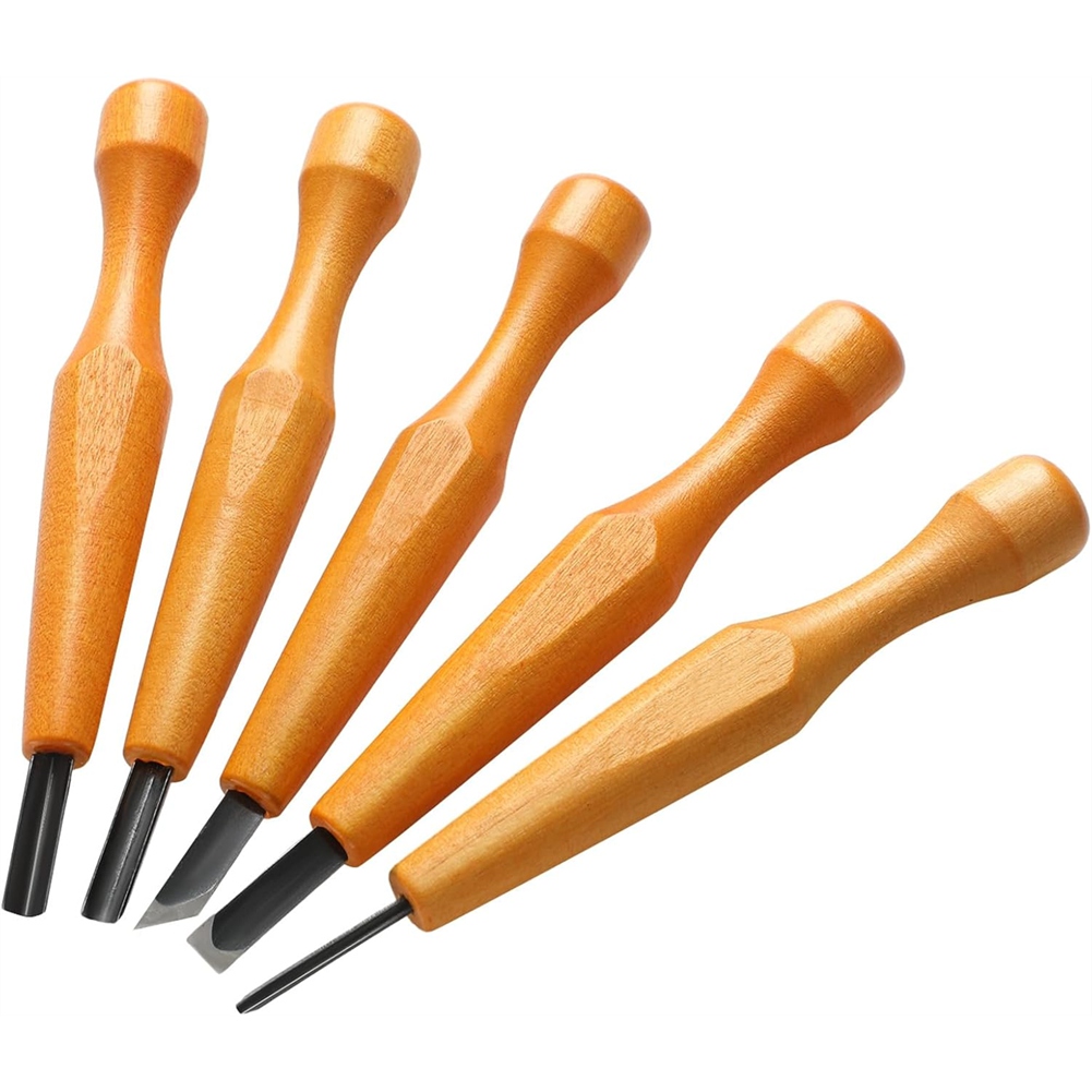 5 Pcs Linocut Carving Tools Se - Wood Chisel Set review and price