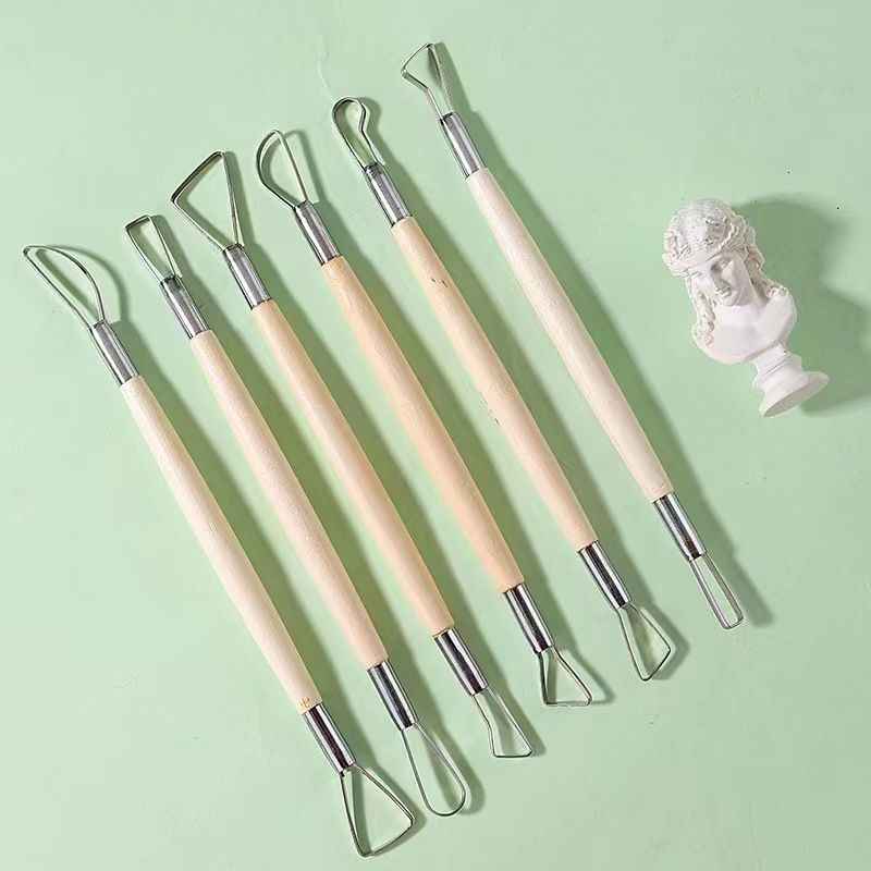 6PCS wooden handle wax pottery - Wood Chisel Set review and price